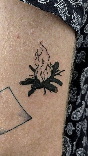50 Campfire Tattoo Designs For Men  Great Outdoors Ink Ideas