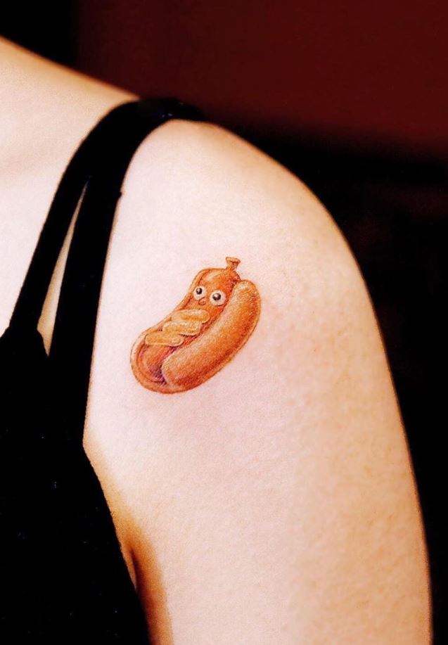 Top 24 Best Food Tattoos  Awesome Hot Dog Tattoos  PetPress