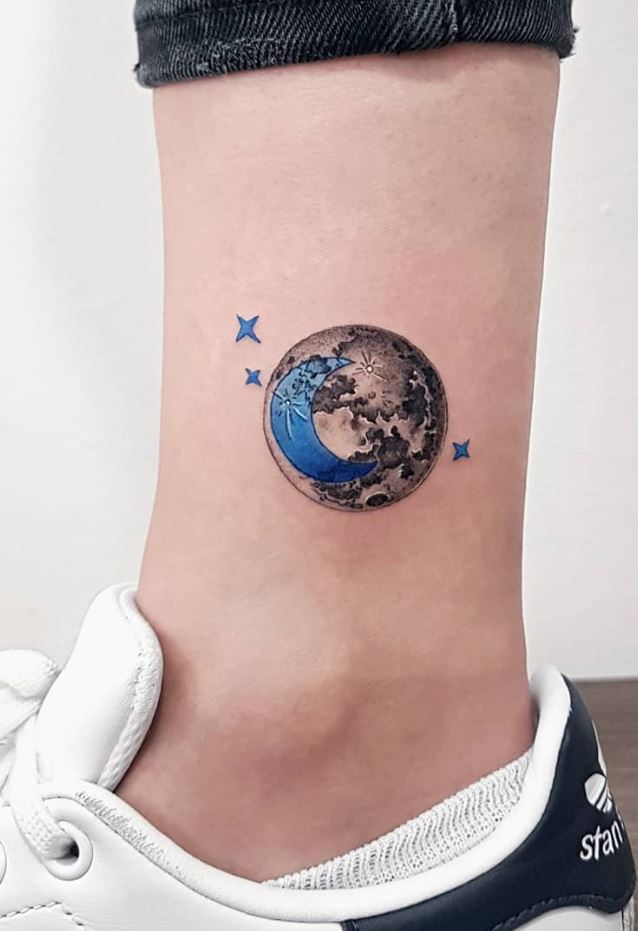 Moon & The Crescent Tattoo