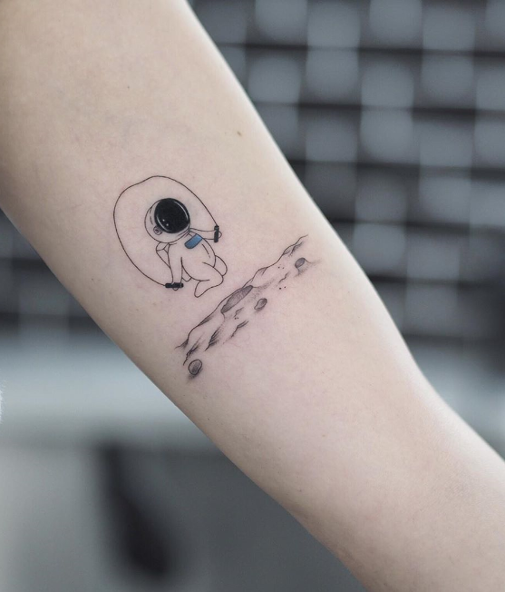 Fun Astronaut Tattoo