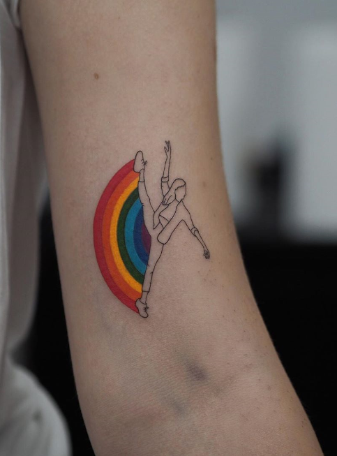 Rainbow Yoga Tattoo