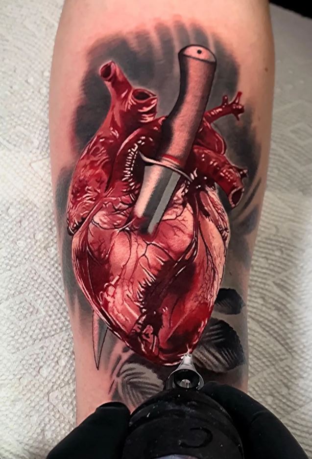 Stabbed Heart Tattoo